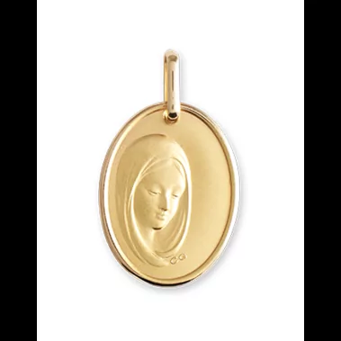 Médaille de Baptême Vierge en Or Personnalisable image cachée