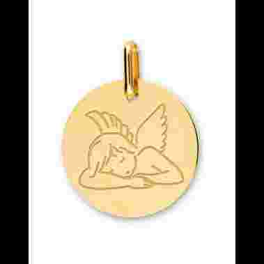 Médaille Ange qui dort Gravée image cachée