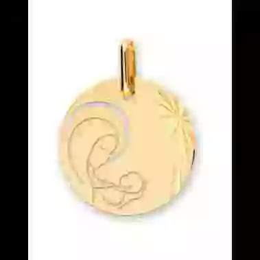 Médaille Vierge à l'enfant Étoilée image cachée