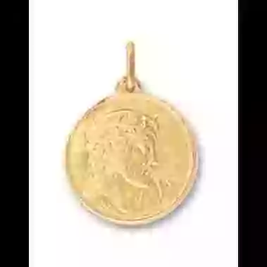 Médaille Christ à Couronne en Or Personnalisable image cachée