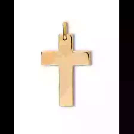 Croix Plate en Or image cachée