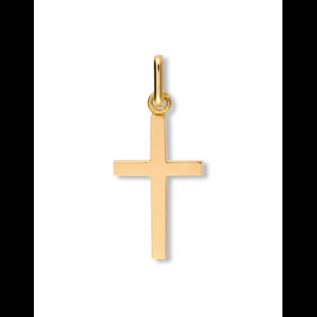 Croix Latine Fine en Or image cachée