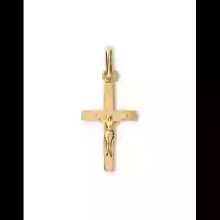 Petite Croix Christ en Or image cachée