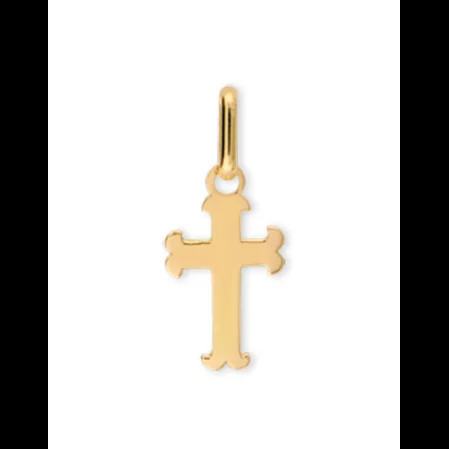 Croix Latine aux Branches Arrondies en Or image cachée