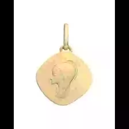 M&eacute;daille Vierge Losange en Or Personnalisable image cachée