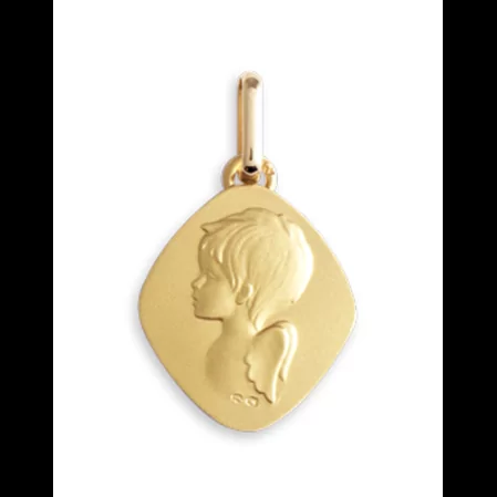 M&eacute;daille Losange Ange en Or Personnalisable image cachée