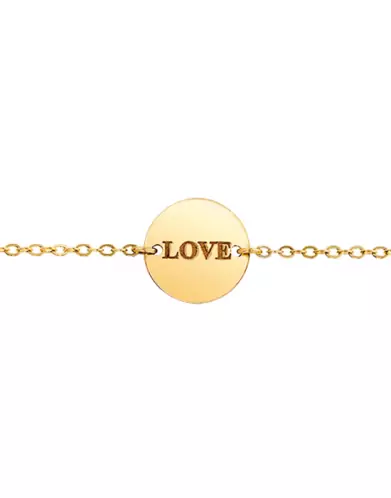 Bracelet Love en Or Jaune 18K Personnalisable