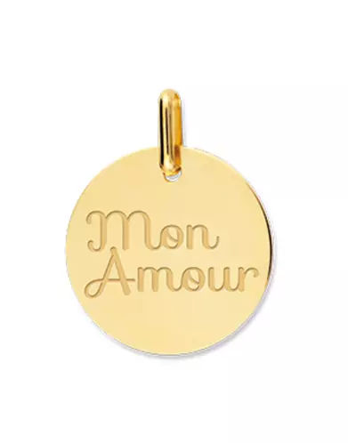 Médaille Amour en Or Personnalisable