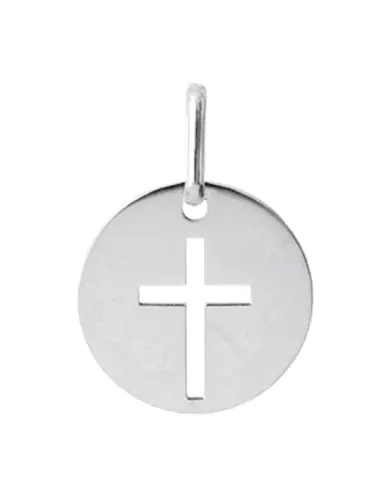 Médaille Ronde Croix Ajourée en Or