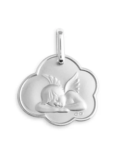 Médaille Nuage Ange qui Dort en Or Personnalisable