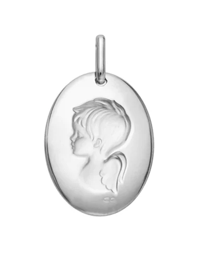 Médaille Galet Ange en Or Personnalisable