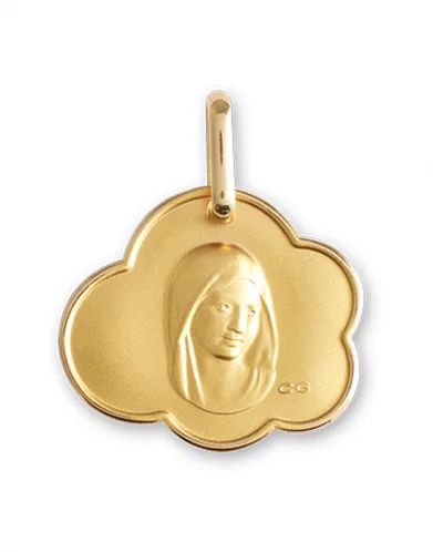 Médaille Nuage Vierge Marie en Or Personnalisable