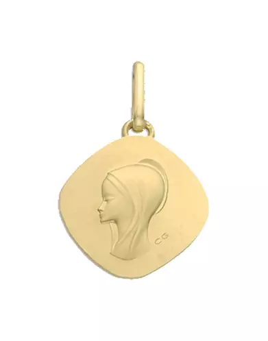 Médaille Vierge Losange en Or Personnalisable