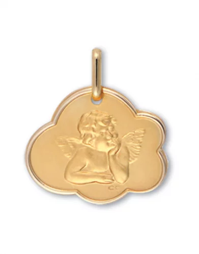 Médaille Nuage Ange Raphaël en Or Personnalisable