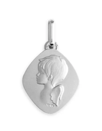 Médaille Losange Ange en Or Personnalisable