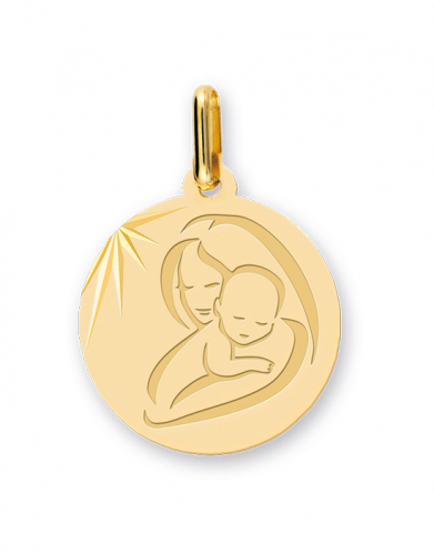 Médaille Vierge à l'enfant Soleillée
