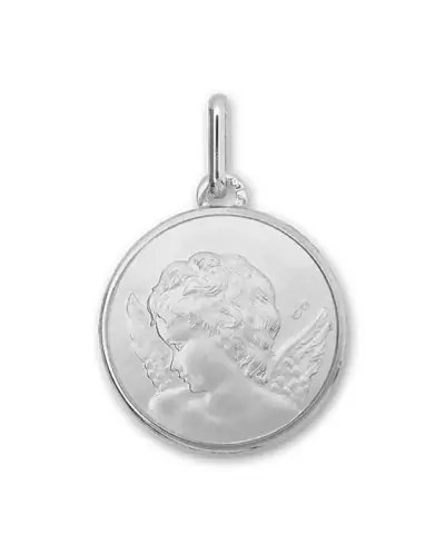 Médaille Ronde Ange Chérubin en Or Personnalisable