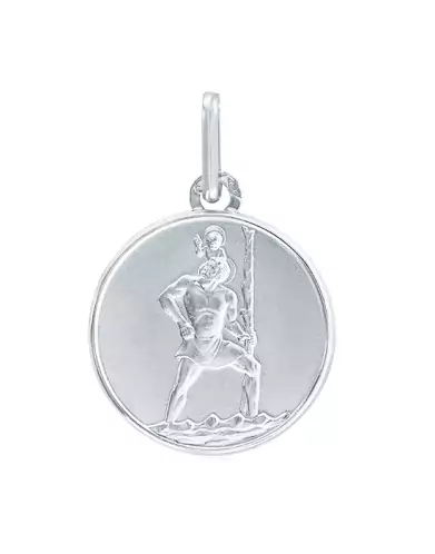 Médaille Ronde Saint Christophe en Or Personnalisable