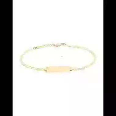Bracelet Rectangle Adolescent(e) avec Maille Marine en Or Personnalisable image cachée