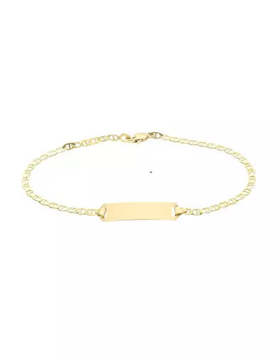 Bracelet Rectangle Adolescent(e) avec Maille Marine en Or Personnalisable