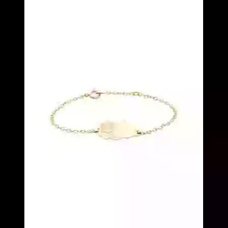 Gourmette Fille F&eacute;e C&oelig;ur en Or - La F&eacute;e Galipette image cachée