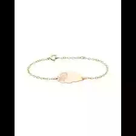 Gourmette Gar&ccedil;on Roi Couronne en Or - La F&eacute;e Galipette image cachée