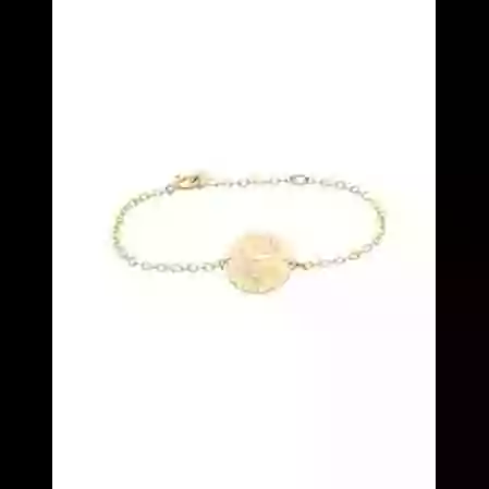 Bracelet Cha&icirc;ne Fille Fleur en Or - La F&eacute;e Galipette image cachée