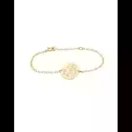 Bracelet Cha&icirc;ne Fille Papillons en Or - La F&eacute;e Galipette image cachée