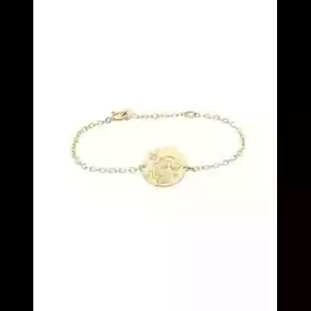 Bracelet Cha&icirc;ne B&eacute;b&eacute; Gar&ccedil;on Papillon en Or - La F&eacute;e Galipette image cachée