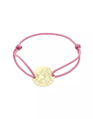 Bracelet Cordon Fille Papillons en Or - La Fée Galipette