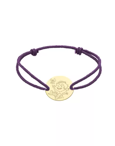 Bracelet Cordon Garçon Papillon en Or - La Fée Galipette