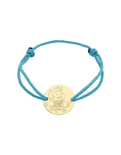 Bracelet Cordon Garçon Fleurs en Or - La Fée Galipette