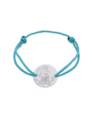 Bracelet Cordon Garçon Fleurs en Or - La Fée Galipette
