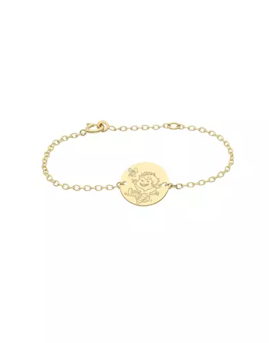 Bracelet Chaîne Bébé Garçon Papillon en Or - La Fée Galipette