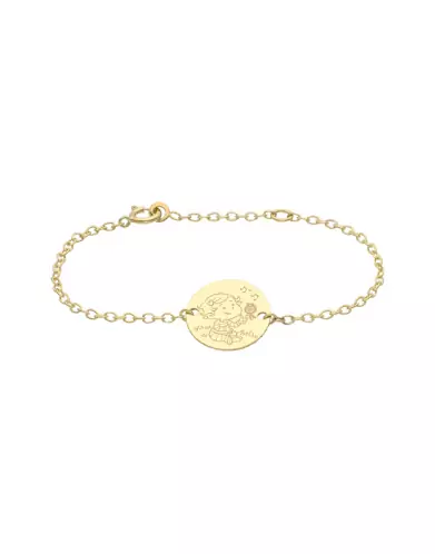 Bracelet Chaîne Bébé Fille Oiseau en Or - La Fée Galipette