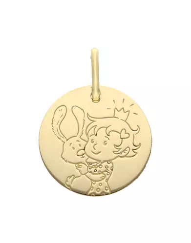 Médaille Petite Fille Lapin en Or - La Fée Galipette