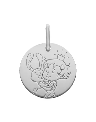 Médaille Petite Fille Lapin en Or - La Fée Galipette