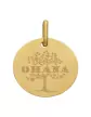 Médaille Ronde M Arbre de Vie Ohana en Or Personnalisable