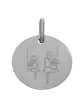 Médaille Ronde M Famille Balançoire en Or Personnalisable