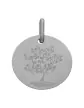 Médaille Ronde M Arbre de Vie Oiseaux en Or Personnalisable