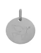 Médaille Ronde M Colombe en Or Personnalisable