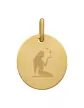Médaille Ovale M Emblème Zodiaque en Or à Personnaliser