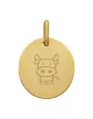 Médaille Ovale M Zodiaque Enfantin en Or à Personnaliser