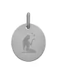 Médaille Ovale M Emblème Zodiaque en Or à Personnaliser