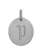 Médaille Ovale M Lettre Gravée Style Gothique en Or à Personnaliser