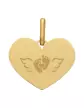 Médaille Cœur M Ange Petits Pieds en Or à Personnaliser