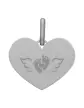 Médaille Cœur M Ange Petits Pieds en Or à Personnaliser