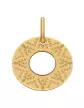 Médaille Ronde Ajourée M Tribal en Or à Personnaliser