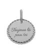 Médaille Or Ronde Perlée à Graver