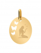 Médaille Ovale M Ajourée Papillons Emblème Zodiaque